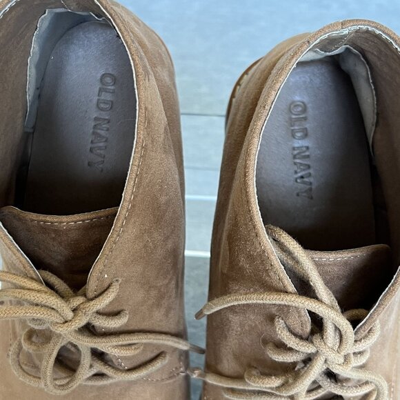 Old Navy Mens 11 Suede Chukka Boots Tan Y2K Ankle Lace Up Comfort Shoe Timeless - Picture 7 of 11